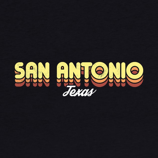 Retro San Antonio Texas Brown by rojakdesigns